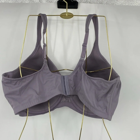 Leading Lady T-Shirt Bra Womens Sz 44F Plus Purple Underwire Lined Full Coverage - Picture 2 of 5